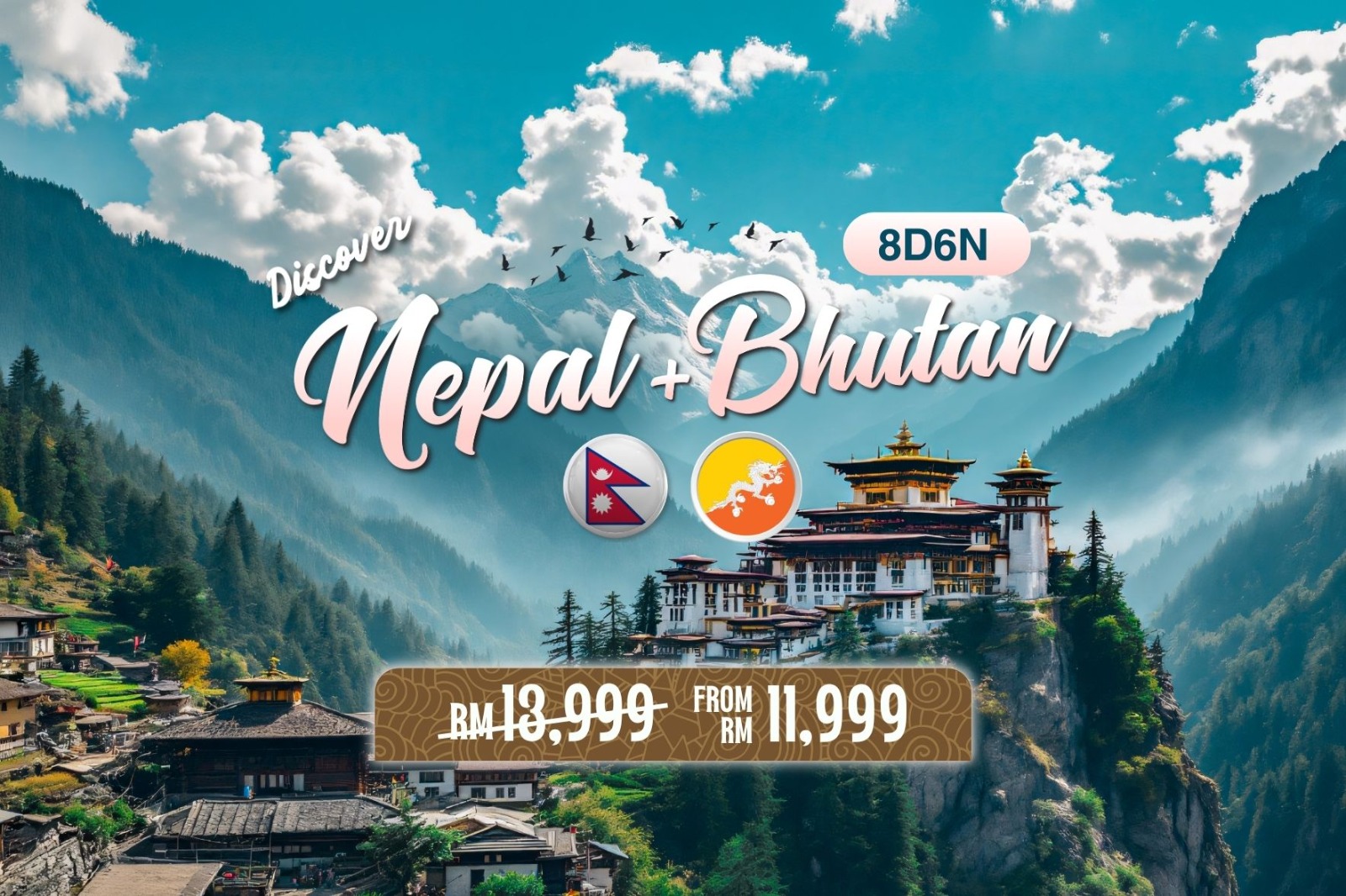 8D Nepal + Bhutan Tour